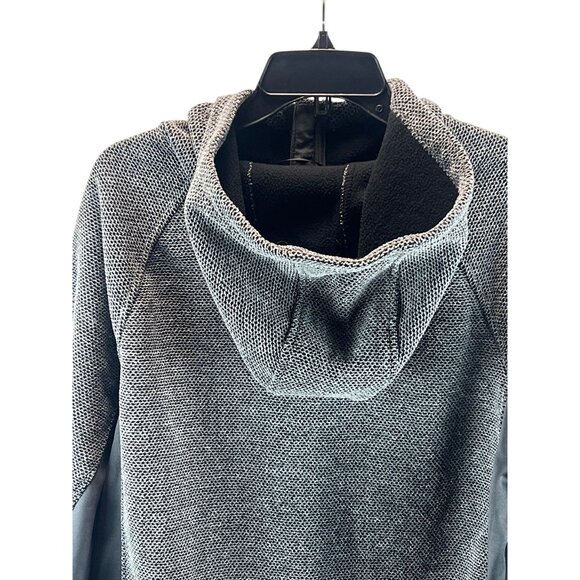 Spyder Mens Hooded Half-Zip Sweater XL Fleece-Lined Gray Black Outdoor Streetwea - Picture 9 of 12